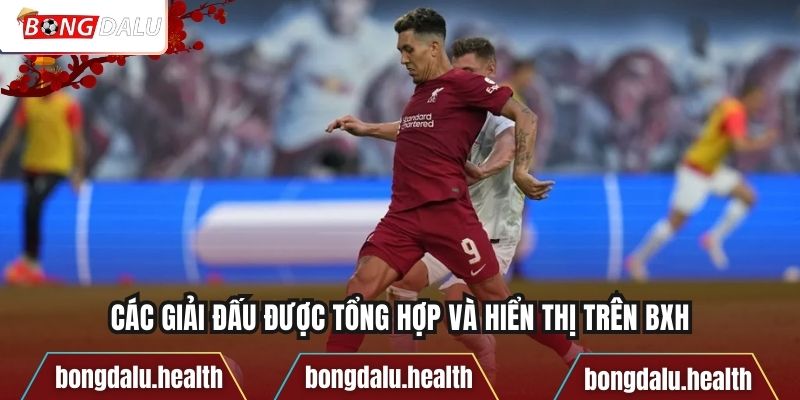 Các giải đấu được tổng hợp và hiển thị trên BXH